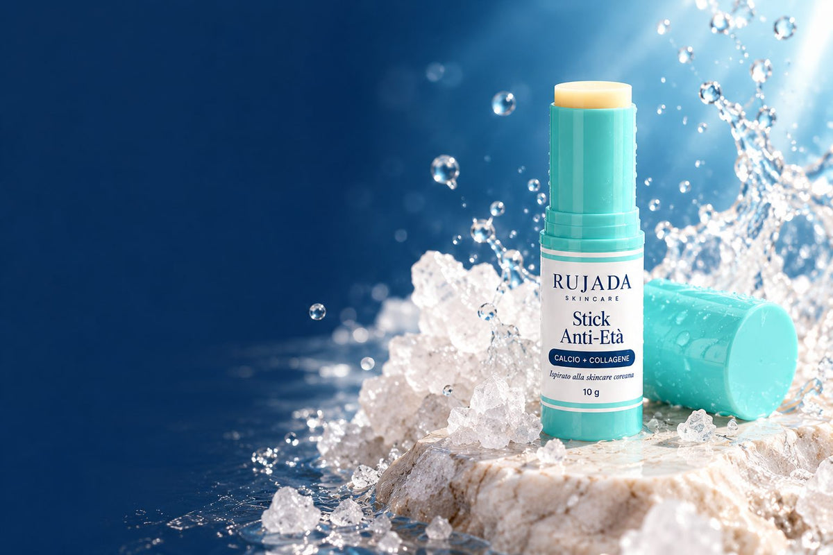Stick RUJADA aperto tra cristalli minerali e bolle d’acqua
